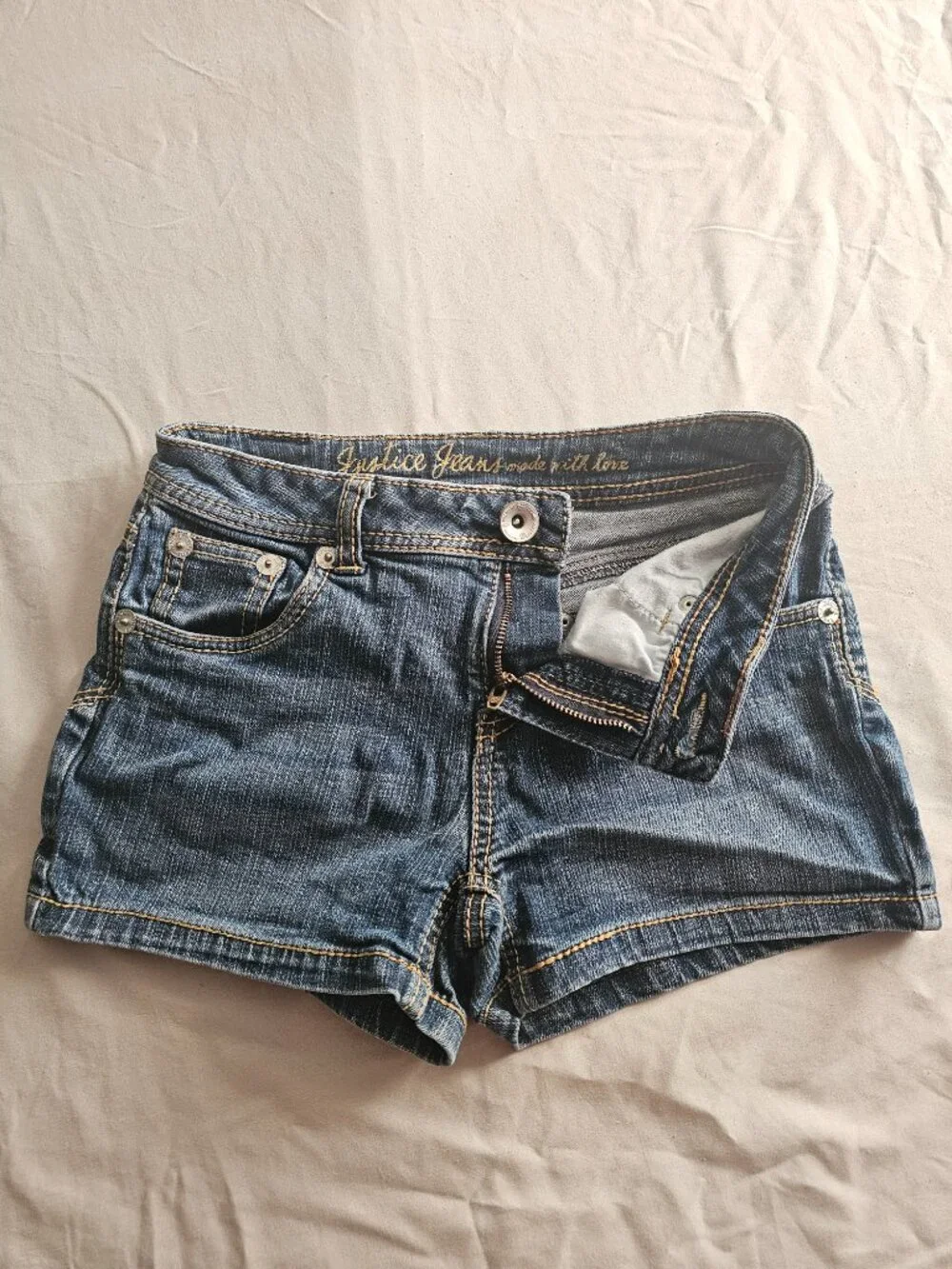 Justice Girls Denim Shorts Size 12R Blue Jean Shorty Classic 5 Pocket School